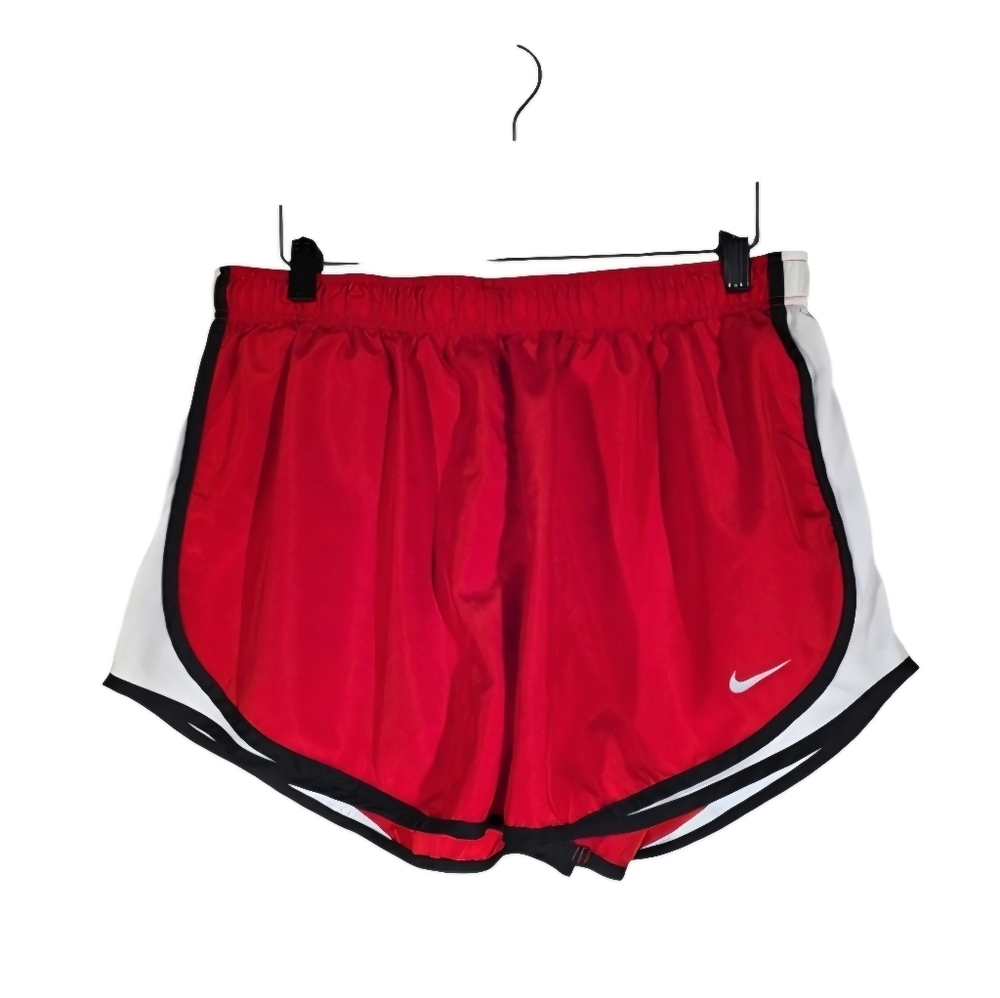 Nike Women's Red and White Athletic Shorts EUC